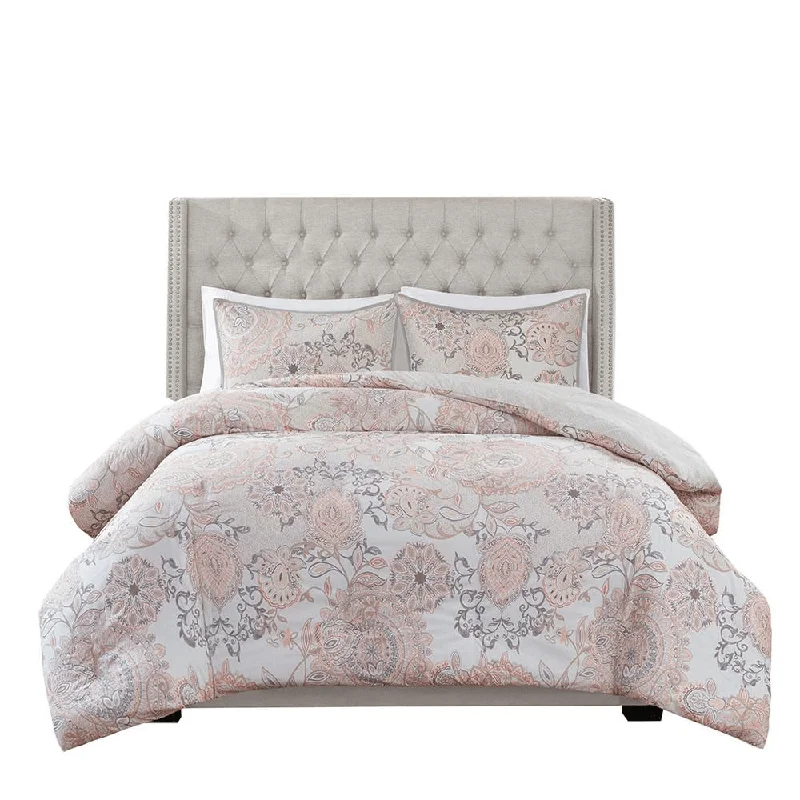 Weekend Deal Rush 100% Cotton Cassandra Percale Duvet Cover Set -3 pcs. (King/Cal King)