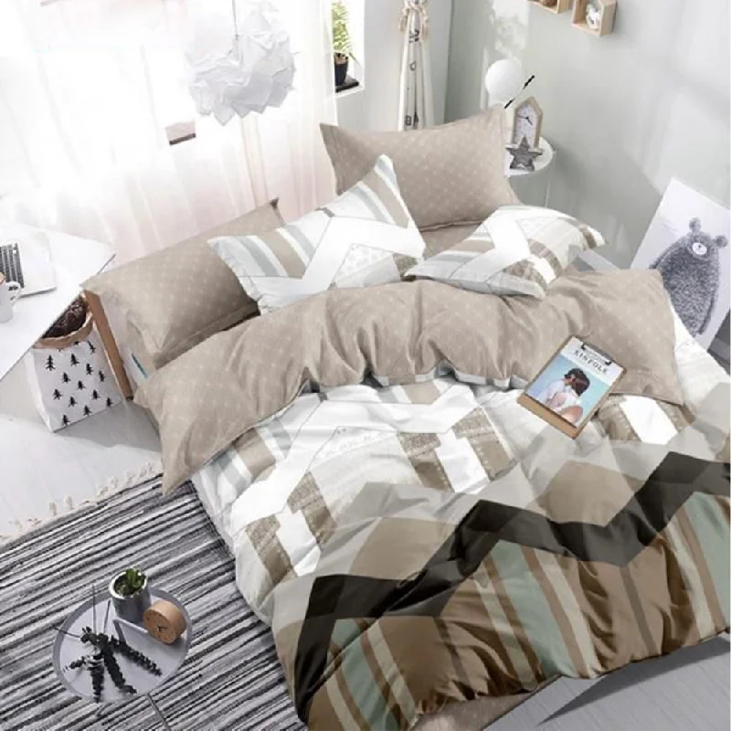 Weekend Flash Offers Premium Quality Super Soft King Size 6 pieces Duvet Cover Set 220x240cm White Floral