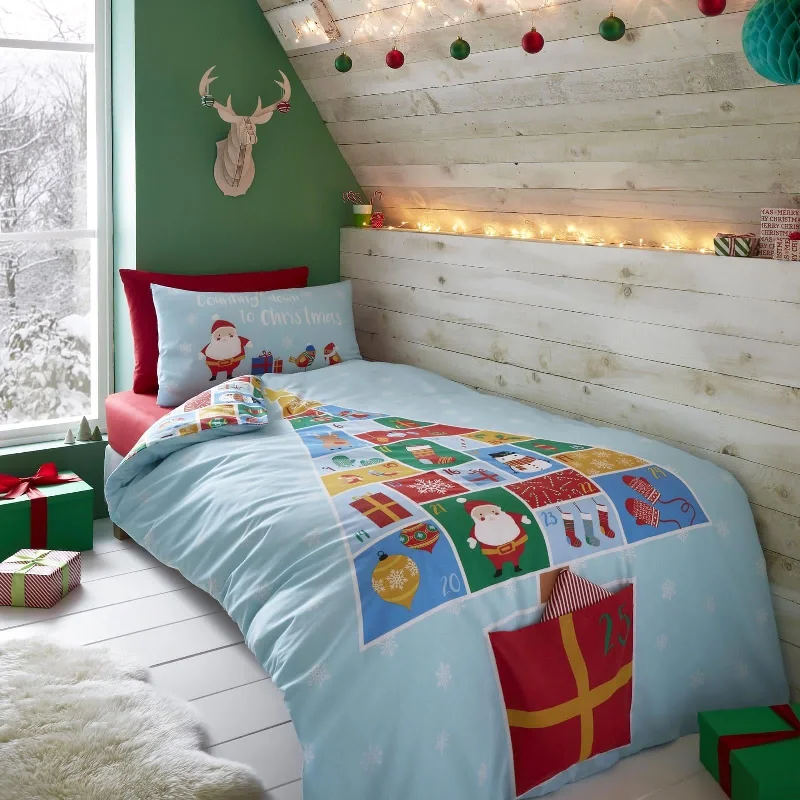 Weekend Hot Savings Countdown to Christmas Duvet Cover Set Single