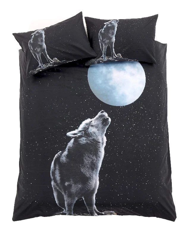 Weekend Price Slash Day Moonlight Wolf Duvet Cover Set 3D Photo Panel Design Cotton Rich OEKO-TEX Certified Bedroom Decor in Single Double King Sizes by OLIVIA ROCCO Weekend Price Slash Day Moonlight Wolf Duvet Cover Set 3D Photo Panel Design Cotton Rich OEKO-TEX Certified Bedroom Decor in Single Double King Sizes by OLIVIA ROCCO