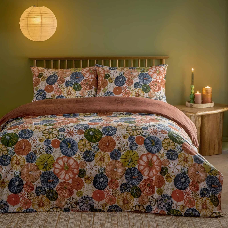 Weekend Only Savings Picking Patch Pumpkin Duvet Cover Set Single