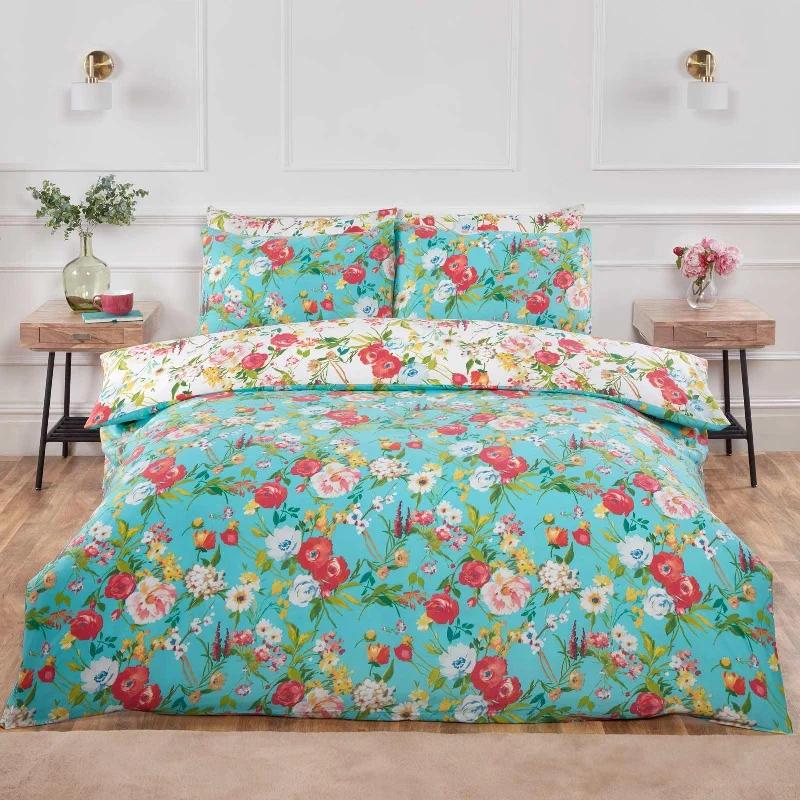 Weekend Discount Extravaganza So Soft Ashbourne Duck Egg Duvet Cover Set