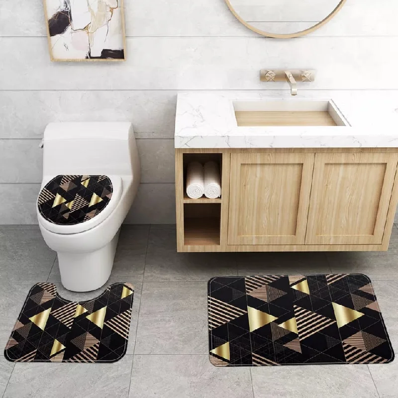 Shop & Save 3 PCs Anti Skid Commode Mat Set(5011)-Glowing