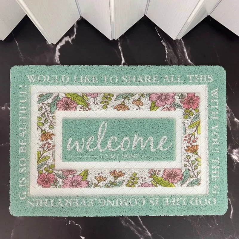 Super Savings Anti-Slip Door Mat-(5326) Welcome Green