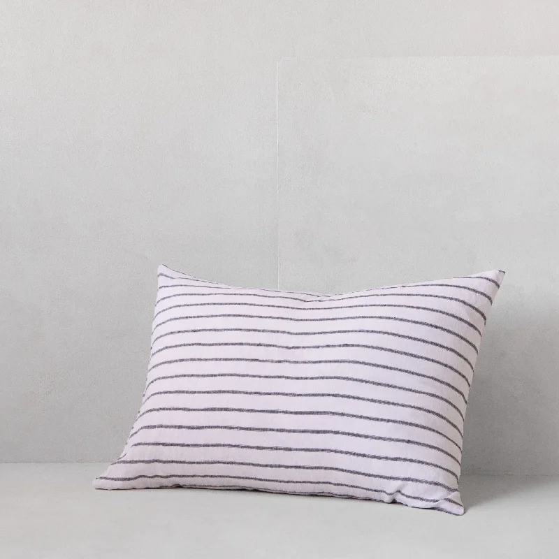 Weekend Discount Rush Basix Stripe Linen Pillowcase - Ayrton/Nox