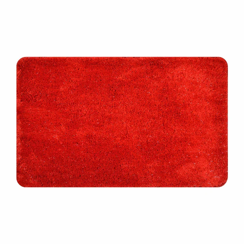 Weekend Special Bling Microfibre Bath Mat Red
