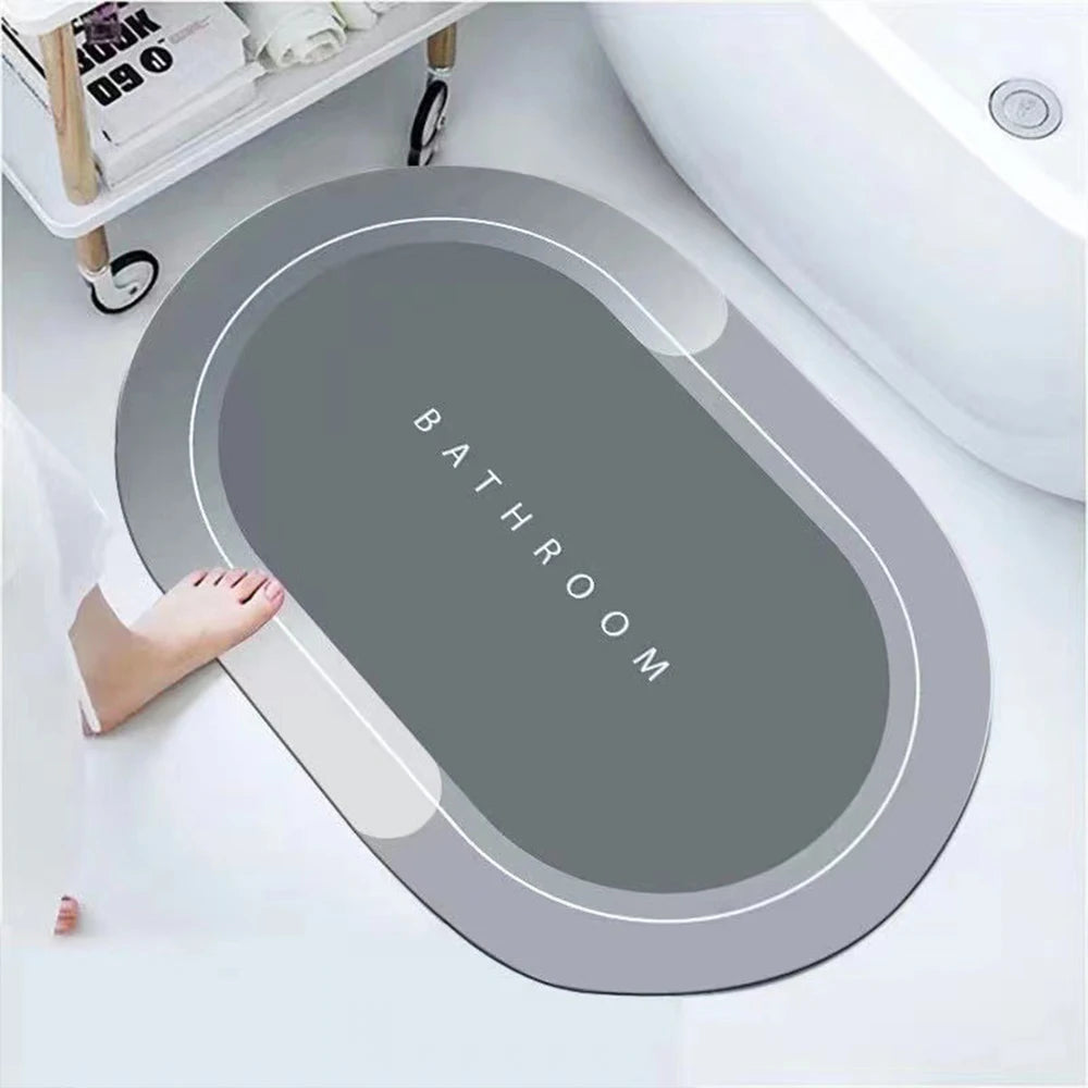 Exclusive Deals Water Absorbent Anti slip Bath mat-Grey
